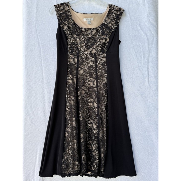 London Collection Dress Womens 10P Lace Overlay Sleeveless Cocktail Petite - Picture 1 of 4